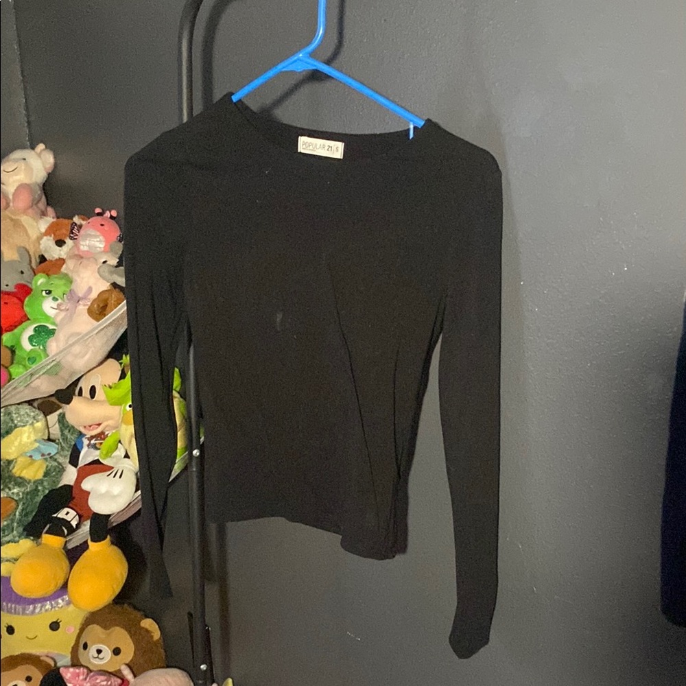 Classic Black Long Sleeve Blouse